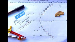 PARABOLA IN ENGINEERING DRAWING IN TELUGU [upl. by Learrsi488]