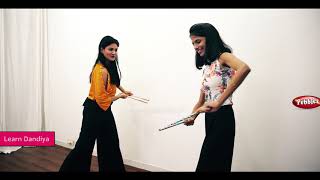 Learn Dandiya For Beginners  Easy Dandiya Dance Steps Video  Navaratri Dandiya Dance Songs [upl. by Sesiom426]