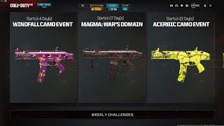 ALL 10 CAMO EVENT CHALLENGES amp REWARDS Showcase Modern Warfare 3 Season 1 Events [upl. by Hahn980]