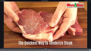 The Quickest Way to Tenderize Steak  How to Tenderize Steak with a Meat Mallet [upl. by Asenev815]