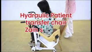 Hydraulic Patient Lift amp Transfer Wheelchair  commode chair  Bedridden Patient Care Equipment [upl. by Morrie]