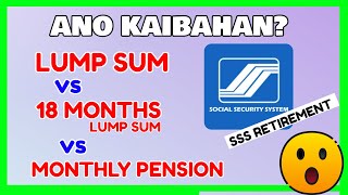 SSS Pension Lump sum  SSS Monthly Pension  18 Months Lump Sum Pension SSS Retirement [upl. by Uhthna]