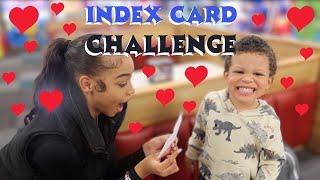 INDEX CARD CHALLENGE WITH SON DAILY VLOG [upl. by Shanney]