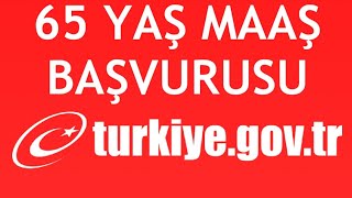 EDevlet 65 Yaş Maaş Başvurusu Nasıl Yapılır [upl. by Yenots]