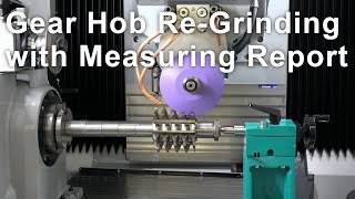 Gear Hob Grinding and Measuring with Report on Schneeberger CNC tool grinder normaNGC [upl. by Lledrac]