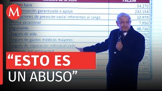 AMLO expone sueldos de ministros de la SCJN [upl. by Eiwoh]