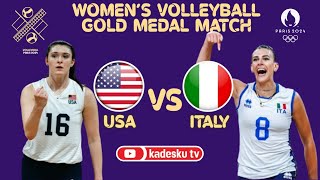 LIVE 🔴 USA VS ITALY  Gold Medal Match  Paris 2024 Olympic Games Womens Volleyball  Score [upl. by Sivet831]