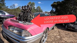 Loosefest 2023 LOOSE VL fri night burnout Cleetus Loves the Pink VL Aussie skid car [upl. by Arrat764]