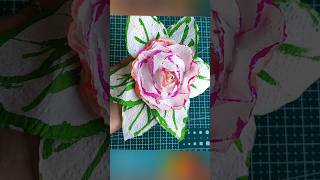 Trending tissue rose flower makingshorts satisfying rose Swascreation [upl. by Retepnhoj]