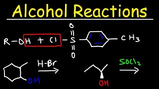 Alcohol Reactions  HBr PBr3 SOCl2 [upl. by Scoville350]