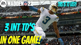 Madden 22 CB Career Mode NFL Record For Most Pick 6s In One Game [upl. by Talyah]