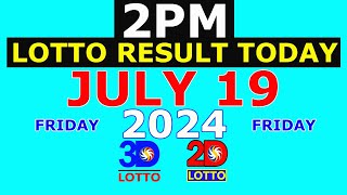 Lotto Result Today 2pm July 19 2024 PCSO [upl. by Ilamad]