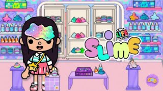 Consigo TODO el SLIME de Toca Life y Hago una TIENDA de SLIMES 🟣 [upl. by Ferreby]