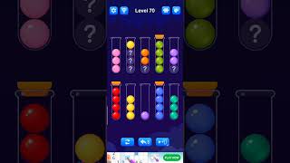 Ball Sort Puzzle Level 70 Solution Walkthrough [upl. by Arahc]