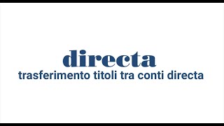 Trasferimento titoli tra conti directa [upl. by Edelson850]