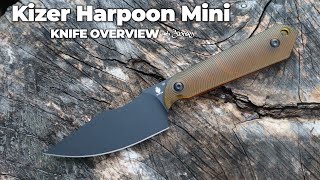 Kizer Harpoon Mini Fixed Blade Knife 5Minute Review  Jimping w Jacrispy [upl. by Aiclid]