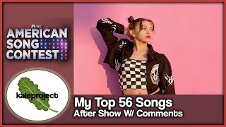 American Song Contest 2022 Top 56 Ranking After Show With Comments [upl. by Eyram]