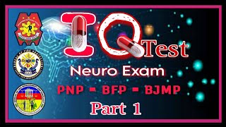 IQ TEST PART 1  NEURO PSYCHIATRIC AND PSYCHOLOGICAL EXAM  APTITUDE TEST  ENLEX  PNP  BFP  BJMP [upl. by Aruasor165]