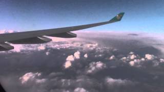 OMAN AIR A330 flying over Austria [upl. by Llenrod]