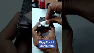 how to Refill Pre ink Stamp big size square preinkstamprefill diy shorts [upl. by Aekan328]