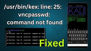 Usrbinkex Line 25 Vncpasswd Command Not Found  Vncpasswd Command Not Found Nethunter [upl. by Audly]