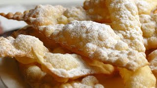 CHIACCHIERE DI CARNEVALE Frappe Bugie Crostoli DOLCE FACILE E VELOCE [upl. by Richie]