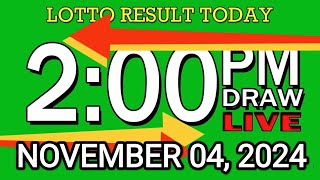 LIVE 2PM LOTTO RESULT TODAY NOV 04 2024 2D3DLotto 2pmlottoresultnovember42024 swer3result [upl. by Aiken291]