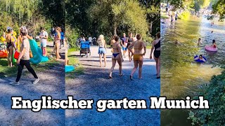 Englischer garten München Munich Eisbach swimming 1792419 [upl. by Lincoln]