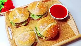 KFC Zinger Burger Recipe By ijaz Ansari  Chicken Burger Recipe  Zinger  Zinger Burger Recipe [upl. by Ennailuj]