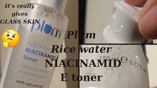 Plum rice water amp NIACINAMIDE toner HONEST REVIEW skincare plum [upl. by Nollat]