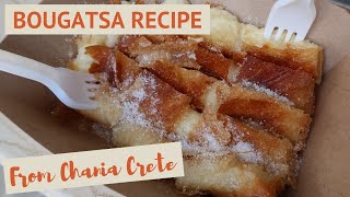 Traditional Bougatsa Recipe How To Make Chania Style Bougatsa from Crete [upl. by Adnilev958]