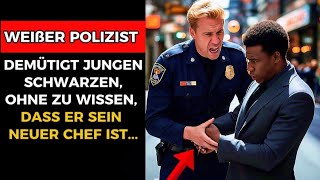 WEIßER POLIZIST DEMÜTIGT JUNGEN SCHWARZEN OHNE ZU WISSEN DASS ER SEIN NEUER CHEF IST [upl. by Arianna]