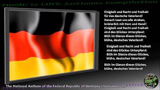 Germany National Anthem quotDas Lied der Deutschenquot INSTRUMENTAL with lyrics [upl. by Beach]