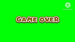 Super Mario 3D World Game Over Green Screen [upl. by Eillam]