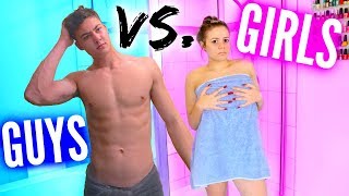 Guys Vs Girls Back to School Night Routine  Krazyrayray [upl. by Neu223]