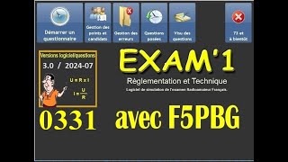 Entraînement 0331 à la licence radioamateur avec Exam1  Vendredi 29 novembre 2024  10h45 [upl. by Brechtel]