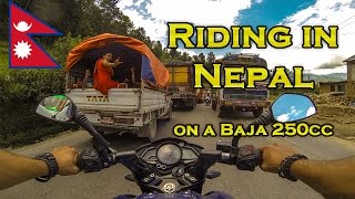 Insane Travel Adventure Riding Across Nepal on a Bajaj Pulsar Motorcycle [upl. by Ewen949]