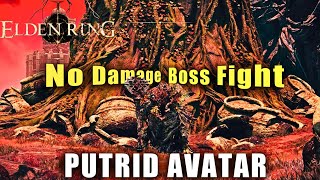 Elden Ring Putrid Avatar Boss Fight Solo No Hit No Damage Melee Minor Erdtree Catacombs Caelid [upl. by Ennovihs]