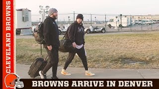 Team Arrives in the Mile High City Ready to Face Broncos  Cleveland Browns [upl. by Wrench]