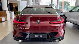 2023 BMW X4 M Sport  Luxury Crossover 5 Seats  Piemont Red Color 4K [upl. by Ardnazxela]