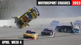 Motorsport Crashes 2023 April Week 4 [upl. by Oralee]