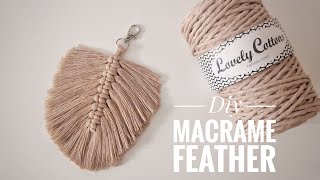 Kreatív makramé levél dekoráció készítés  DIY Macrame feather  leaf tutorial video [upl. by Giuliana318]