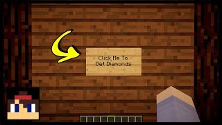 ✔ Minecraft How To Make Clickable Signs  MCPE No Mods Or Addons [upl. by Blessington]