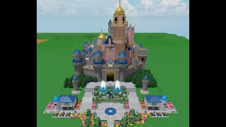 Building The Disneyland Castle  Part 1  Theme Park Tycoon 2  TPT2  Roblox  Tutorial [upl. by Aisyla962]