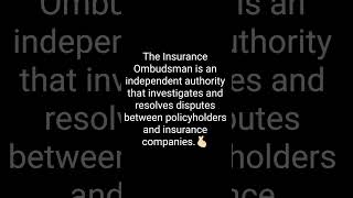 Insurance Ombudsman for Insurance Claim insurance einsuranceaccountinsuranceclaims insuranceplan [upl. by Nimrahc]