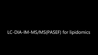 LCIMDIAMSMS lcmc diapasef lipidomics [upl. by Gottlieb]