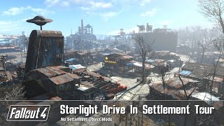 Fallout 4  Starlight Drive In Settlement Build Tour [upl. by Maryann]