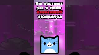 Oid mortales  Geometry Dash  22  All Coins shorts geometrydash [upl. by Orimlede]