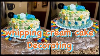 Whipping cream cake decorating [upl. by Perseus]