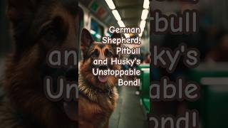 German Shepherd Husky and Pitbulls Unstoppable Bond [upl. by Syla]